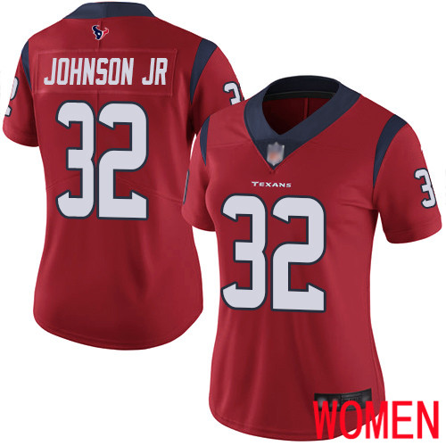 Houston Texans Limited Red Women Lonnie Johnson Alternate Jersey NFL Football #32 Vapor Untouchable->women nfl jersey->Women Jersey